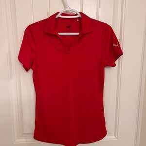 Puma Women's Bold Red Short Sleeve Polo